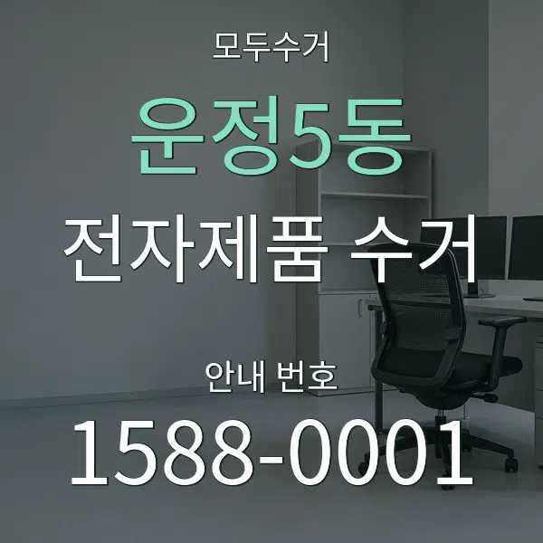 운정5동 전자제품 수거 대표 안내 그래픽