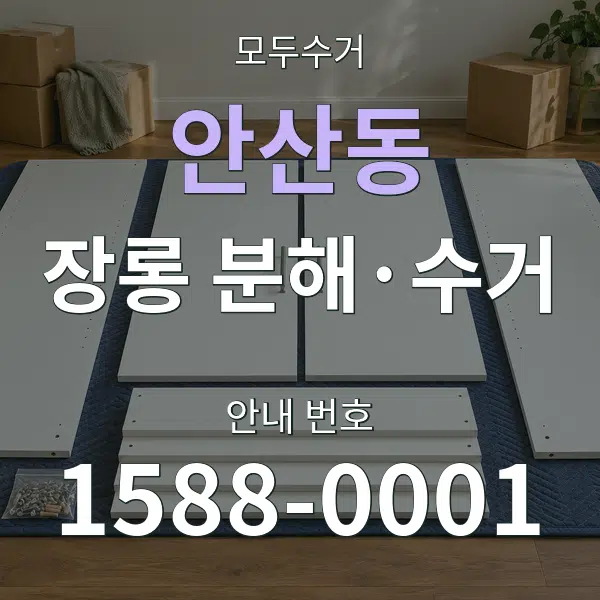 안산동 장롱 분해·수거 대표 안내 그래픽