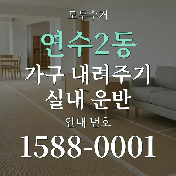 연수2동 가구 내려주기·실내 운반 대표 안내 그래픽