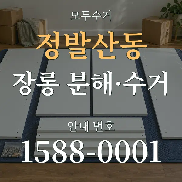정발산동 장롱 분해·수거 대표 안내 그래픽