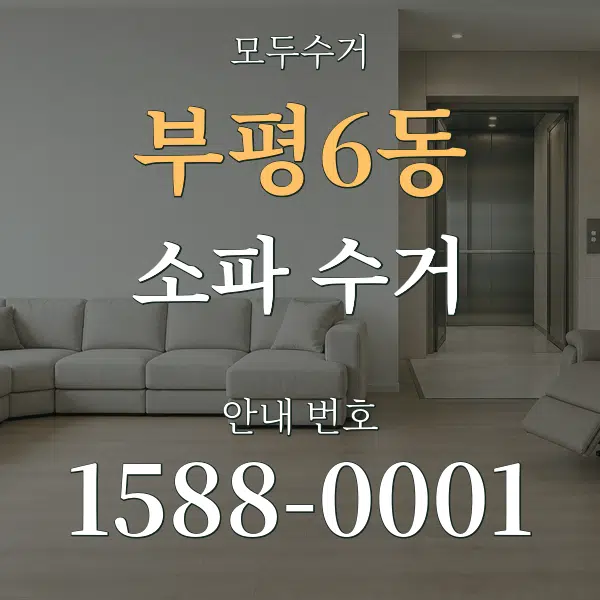 부평6동 소파 수거 대표 안내 그래픽