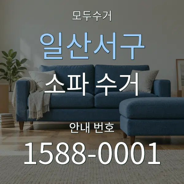 일산서구 소파 수거 대표 안내 그래픽