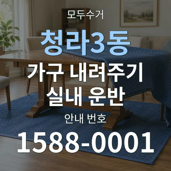 청라3동 가구 내려주기·실내 운반 대표 안내 그래픽