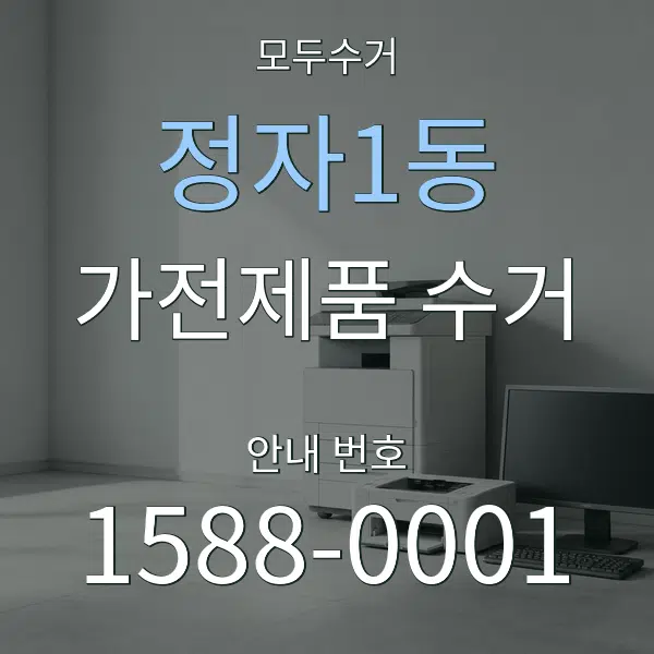정자1동 가전제품 수거 대표 안내 그래픽