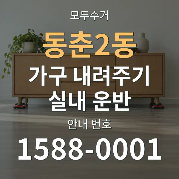 동춘2동 가구 내려주기·실내 운반 대표 안내 그래픽