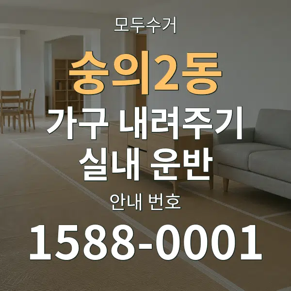 숭의2동 가구 내려주기·실내 운반 대표 안내 그래픽