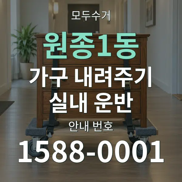 원종1동 가구 내려주기·실내 운반 대표 안내 그래픽