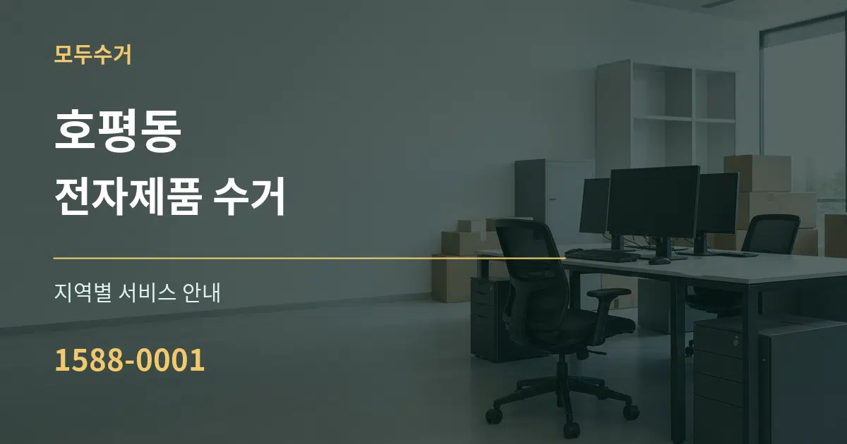 호평동 전자제품 수거 대표 안내 그래픽