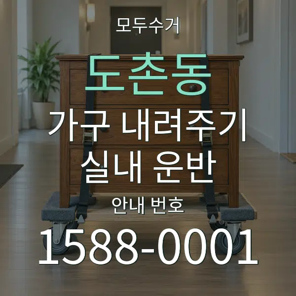 도촌동 가구 내려주기·실내 운반 대표 안내 그래픽
