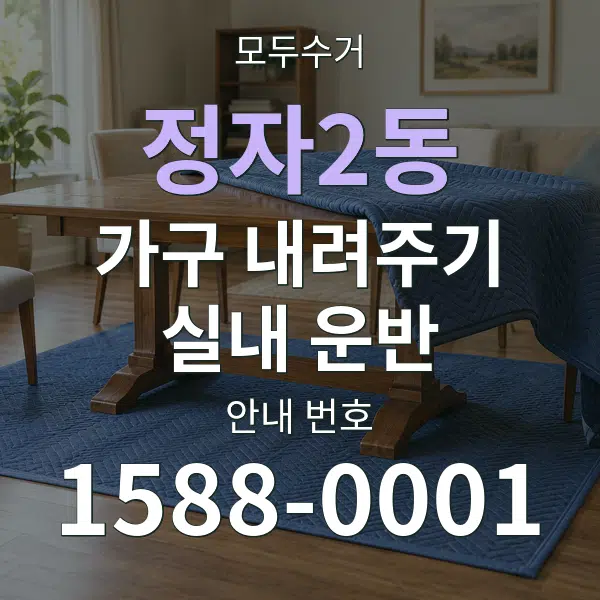 정자2동 가구 내려주기·실내 운반 대표 안내 그래픽