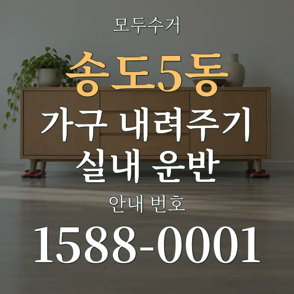 송도5동 가구 내려주기·실내 운반 대표 안내 그래픽