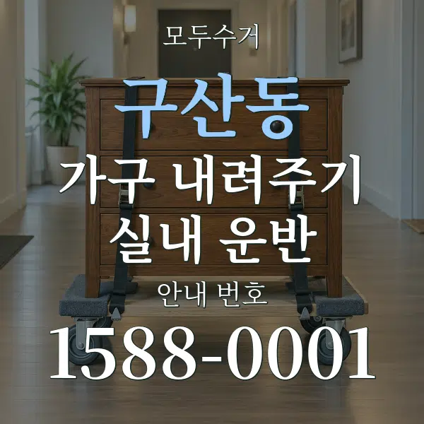 구산동 가구 내려주기·실내 운반 대표 안내 그래픽