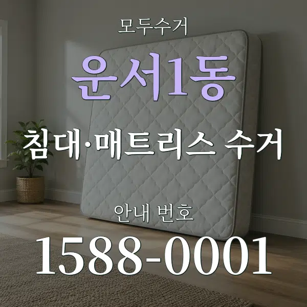 운서1동 침대·매트리스 수거 대표 안내 그래픽