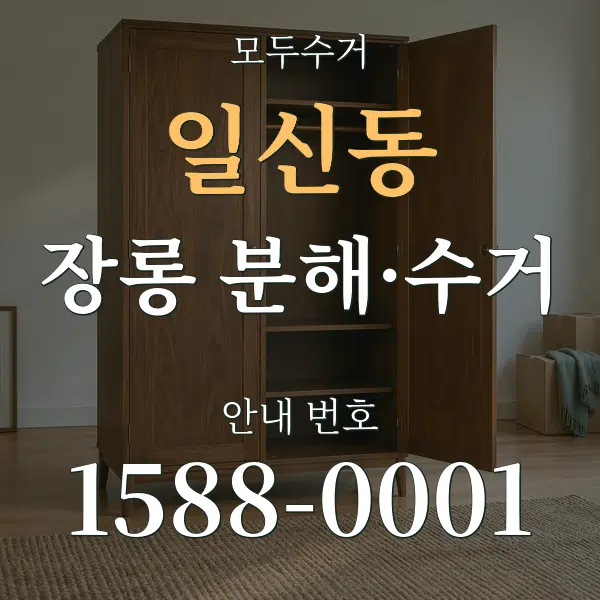 일신동 장롱 분해·수거 대표 안내 그래픽