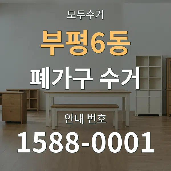 부평6동 폐가구 수거 대표 안내 그래픽