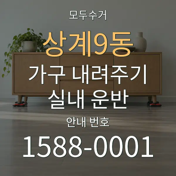 상계9동 가구 내려주기·실내 운반 대표 안내 그래픽