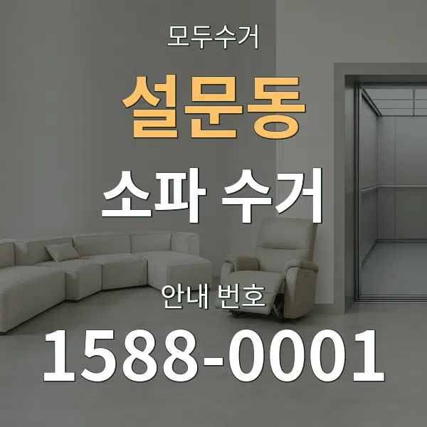 설문동 소파 수거 대표 안내 그래픽