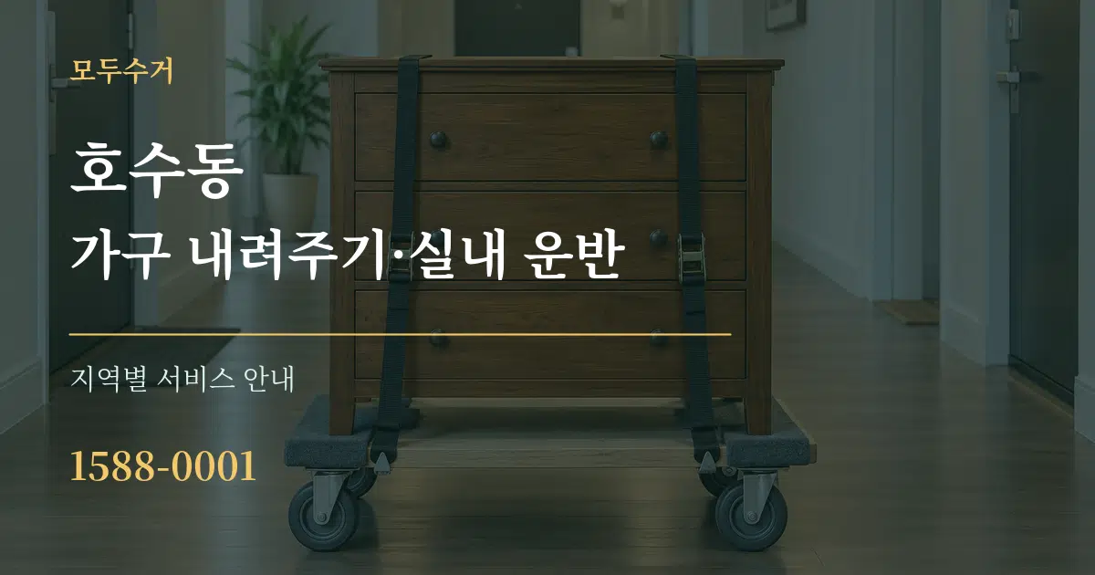 호수동 가구 내려주기·실내 운반 대표 안내 그래픽