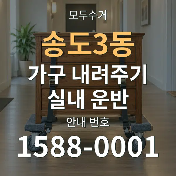 송도3동 가구 내려주기·실내 운반 대표 안내 그래픽