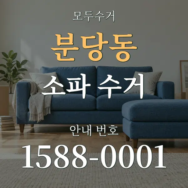 분당동 소파 수거 대표 안내 그래픽