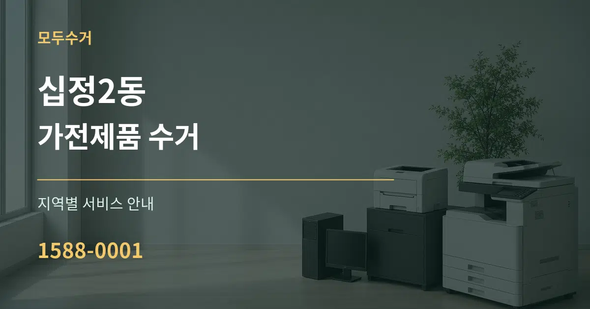 십정2동 가전제품 수거 대표 안내 그래픽