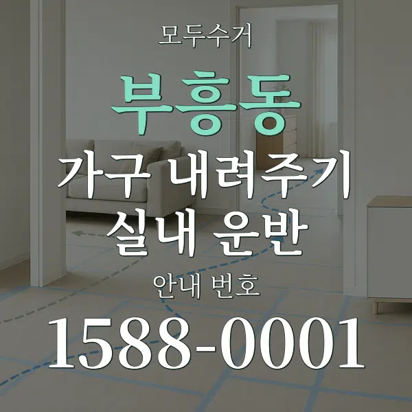 부흥동 가구 내려주기·실내 운반 대표 안내 그래픽