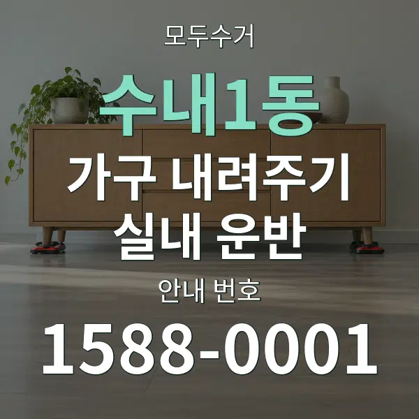 수내1동 가구 내려주기·실내 운반 대표 안내 그래픽