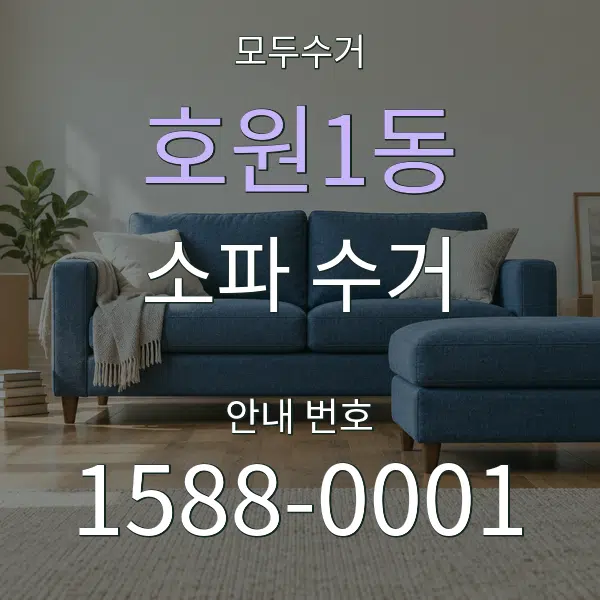 호원1동 소파 수거 대표 안내 그래픽