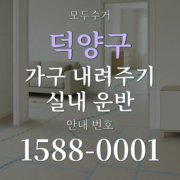 덕양구 가구 내려주기·실내 운반 대표 안내 그래픽