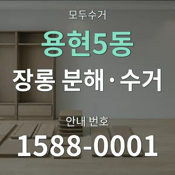 용현5동 장롱 분해·수거 대표 안내 그래픽