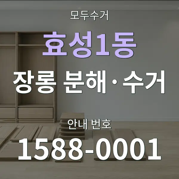 효성1동 장롱 분해·수거 대표 안내 그래픽