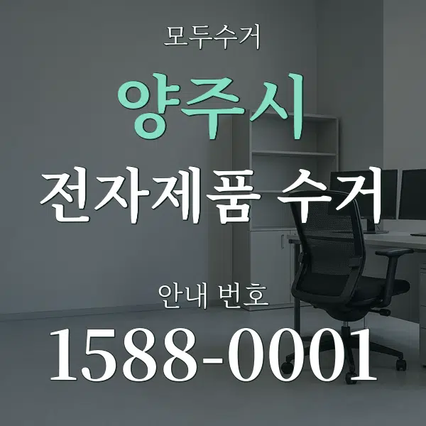 양주시 전자제품 수거 대표 안내 그래픽