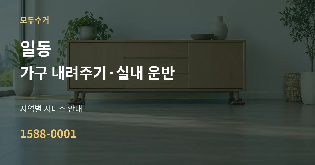 일동 가구 내려주기·실내 운반 대표 안내 그래픽