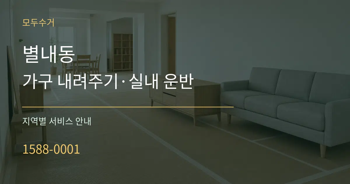 별내동 가구 내려주기·실내 운반 대표 안내 그래픽