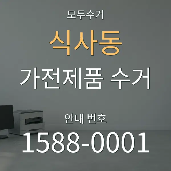 식사동 가전제품 수거 대표 안내 그래픽