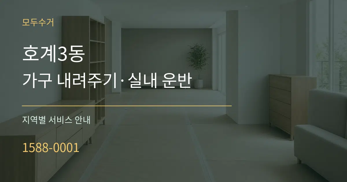 호계3동 가구 내려주기·실내 운반 대표 안내 그래픽