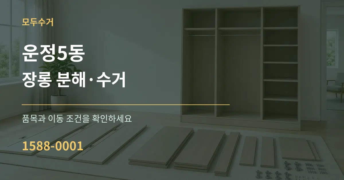 운정5동 장롱 분해·수거 서비스 이용 안내 그래픽