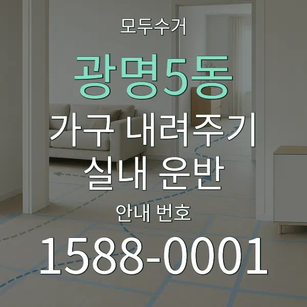광명5동 가구 내려주기·실내 운반 대표 안내 그래픽