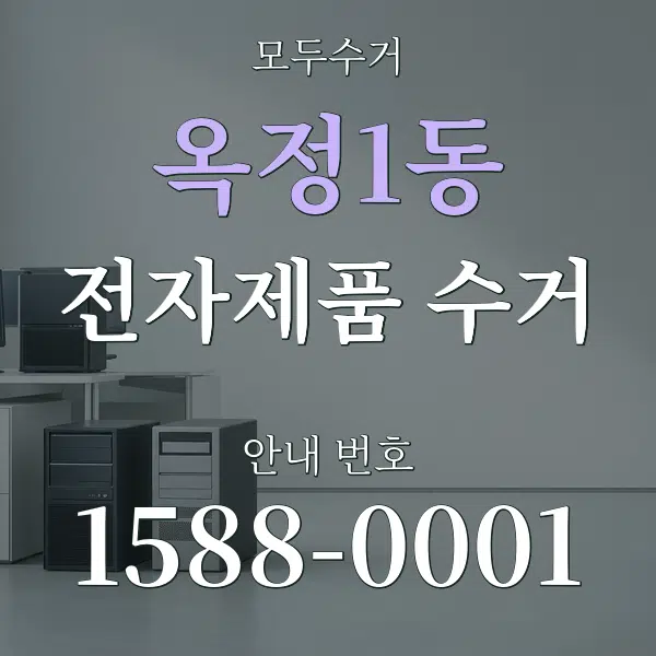 옥정1동 전자제품 수거 대표 안내 그래픽