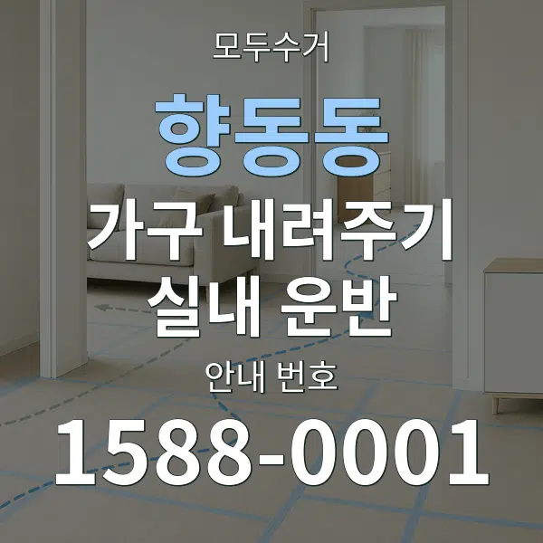 향동동 가구 내려주기·실내 운반 대표 안내 그래픽
