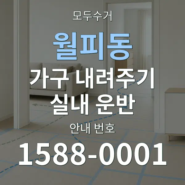 월피동 가구 내려주기·실내 운반 대표 안내 그래픽