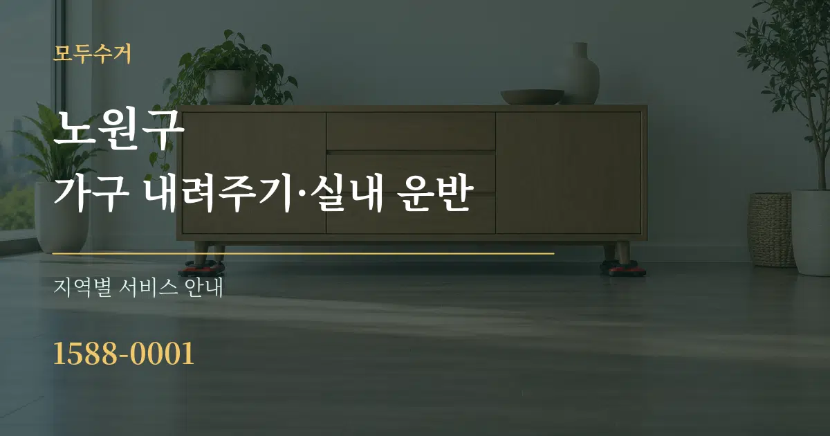 노원구 가구 내려주기·실내 운반 대표 안내 그래픽