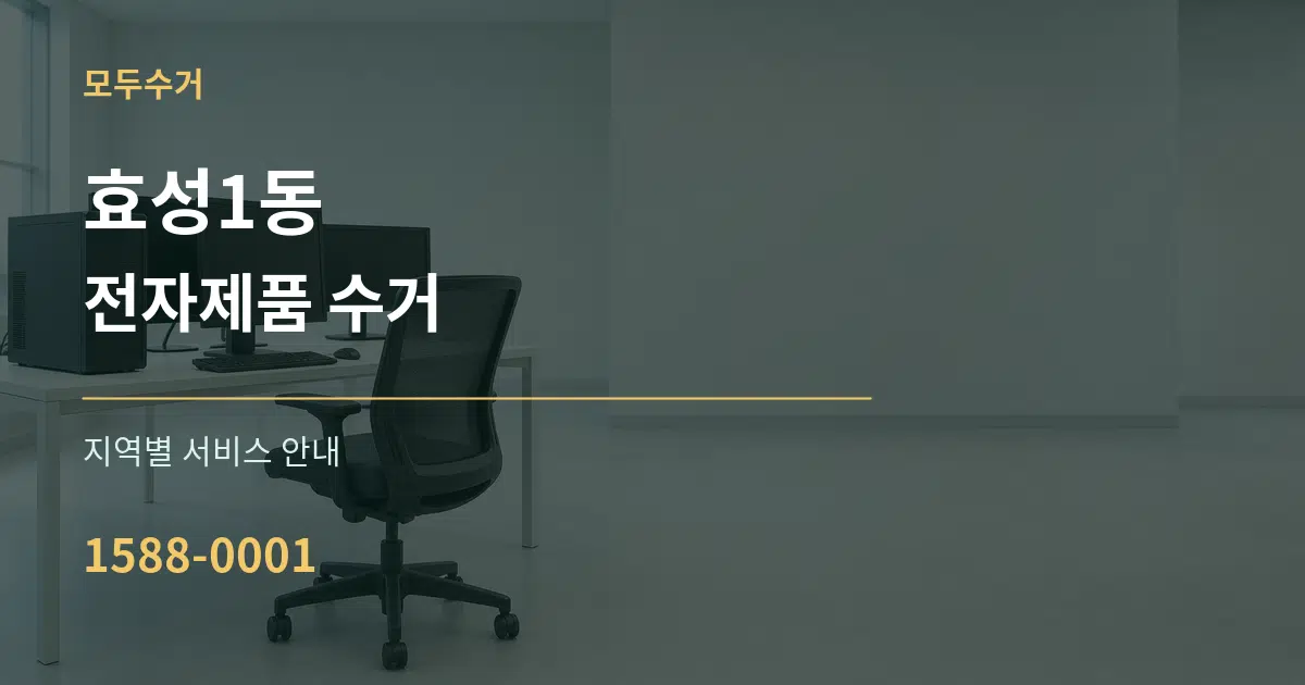효성1동 전자제품 수거 대표 안내 그래픽