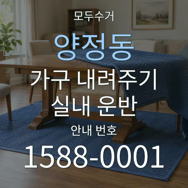 양정동 가구 내려주기·실내 운반 대표 안내 그래픽