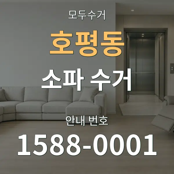 호평동 소파 수거 대표 안내 그래픽