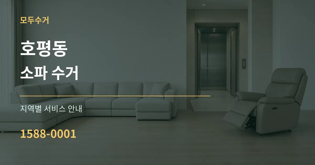 호평동 소파 수거 대표 안내 그래픽