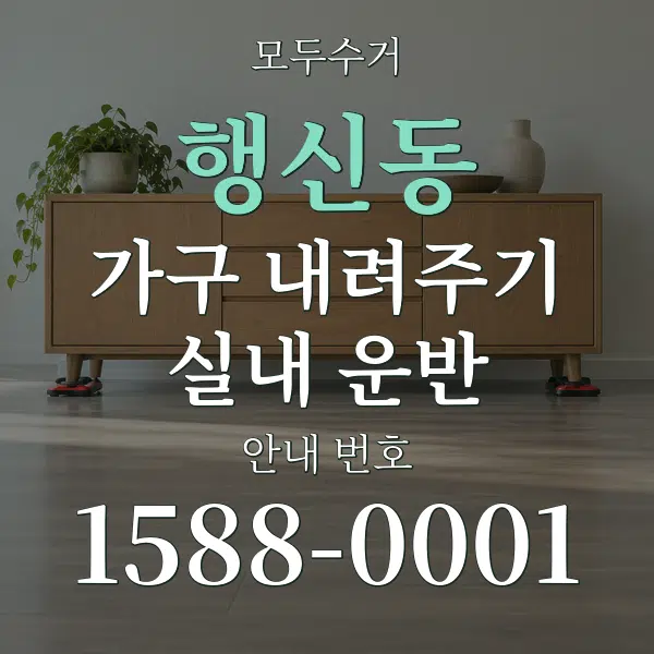 행신동 가구 내려주기·실내 운반 대표 안내 그래픽