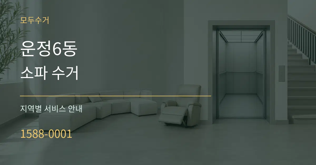 운정6동 소파 수거 대표 안내 그래픽