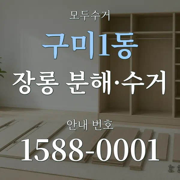 구미1동 장롱 분해·수거 대표 안내 그래픽