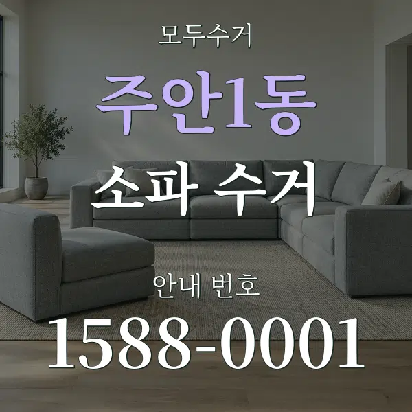 주안1동 소파 수거 대표 안내 그래픽